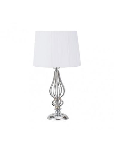 Sobremesa Cebrano 1xe27 Cromo C/pant Blanca 30x30x55 Cm