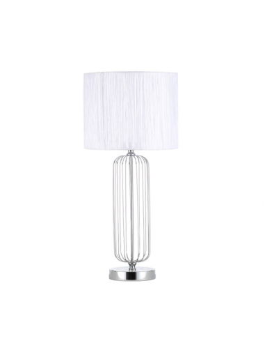 Sobremesa Mansonia 1xe27 Cromo C/pant Blanca  66x30x30 Cm