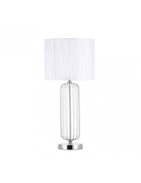 Sobremesa Mansonia 1xe27 Cromo C/pant Blanca  66x30x30 Cm