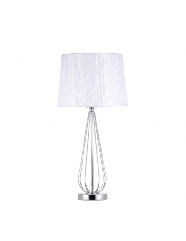 Sobremesa Robina 1xe27 Cromo C/pant Blanca  62x30x30 Cm