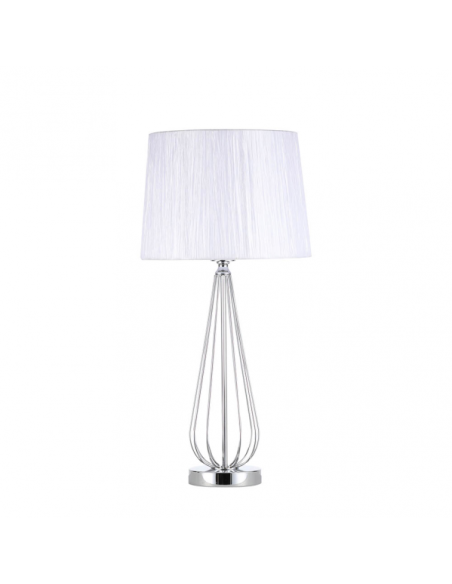 Sobremesa Robina 1xe27 Cromo C/pant Blanca  62x30x30 Cm