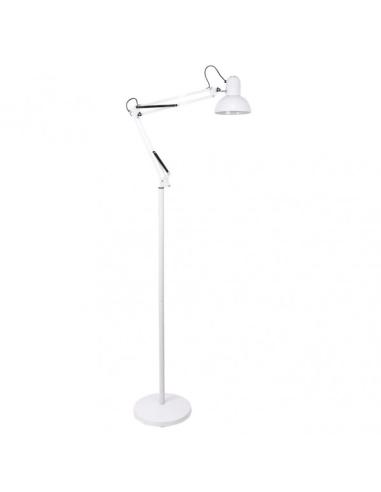 Flexo De Pie Articulable Rutilo 1xe27 Blanco 180x28x28 Cm