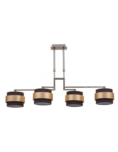 Lampara 4aa Bremen Cuero/marron-oro 4xe14 Regx92x25 Cm