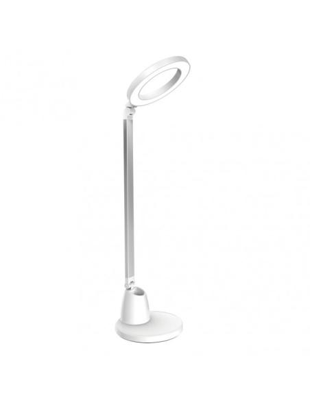 Flexo Calcita 8w 640lm 4000k Blanco/plata 55x16x16  Cm Tactil Y Regulable Intensidad