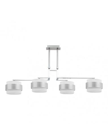 Lampara 4lp Bremen Cromo/blanco-plata 4xe14 Regx94x34 Cm