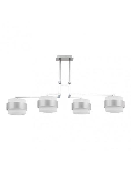 Lampara 4lp Bremen Cromo/blanco-plata 4xe14 Regx94x34 Cm