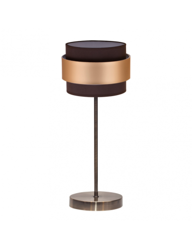 Sobremesa Bremen Cuero/marron-oro 1xe14 39x16x16 Cm