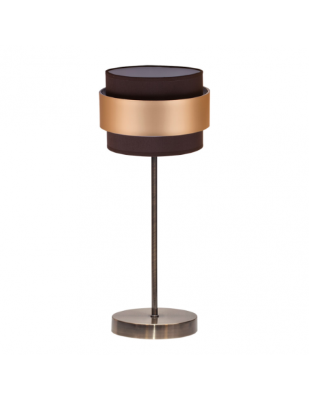 Sobremesa Bremen Cuero/marron-oro 1xe14 39x16x16 Cm