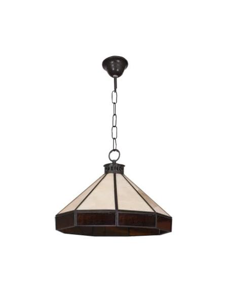 Colgante Grande Adarve 1xe27 Negro/beis/marron  Regx34x34 cm