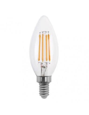 Bombilla Filamento Vela 10x3,5d 4w 450lm E14  Clara 2700k