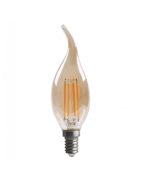 Bombilla Filamento Bohemia 11,5x3,5d 4w E14 Ambar  380lm 2700k