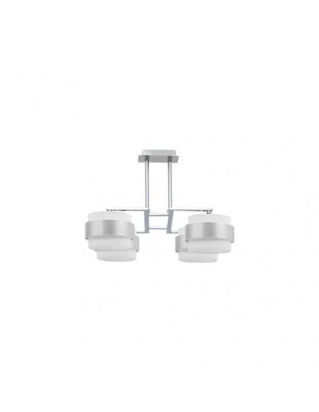 Lampara 4dh Bremen Cromo/blanco-plata 4xe14 Regx60x60 Cm
