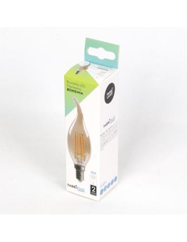 Bombilla Filamento Bohemia 11,5x3,5d 4w E14 Ambar  380lm 2700k