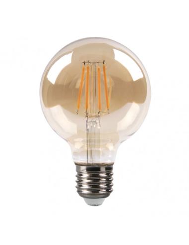 Bombilla Filamento Globo 12x8d 8w 750lm E27  Ambar 2700k