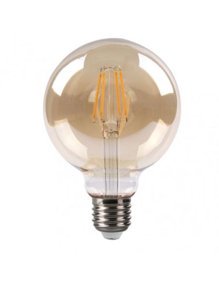 Bombilla Filamento Globo 13x9,5d 8w 750lm E27  Ambar 2700k