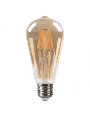 Bombilla Filamento Pebetero 14x6,5d 8w Regulable  700lm E27 Ambar 2700k