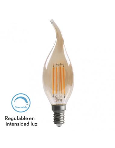 Bombilla Filamento Bohemia 11,5x3,5d 4w Regulable  E14 330lm Ambar 2700k