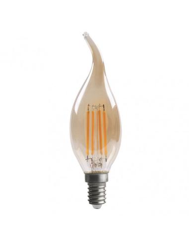 Bombilla Filamento Bohemia 11,5x3,5d 4w Regulable  E14 330lm Ambar 2700k