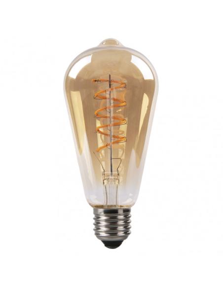 Bombilla Filamen.spiral Vert.pebetero 14x6,5d 4w  250lm E27 Ambar 2200k