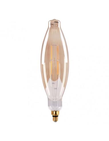 Bombilla Filamento Vela 43x12d 8w 640lm E27 Ambar Ambar 3000k