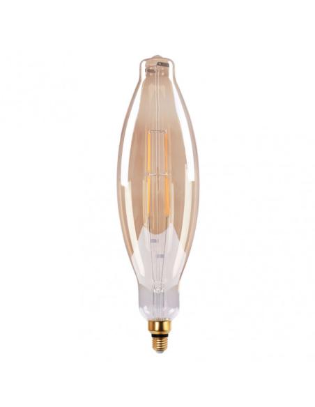 Bombilla Filamento Vela 43x12d 8w 640lm E27 Ambar Ambar 3000k