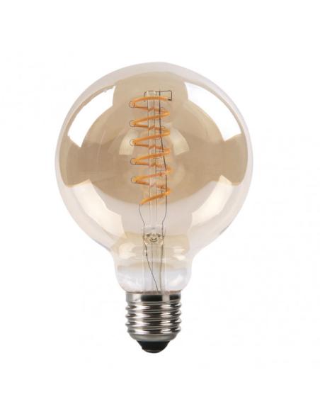 Bombilla Filamen.spiral Vert.globo 13x9,5d 4w   E27 Ambar 250 Lm 2200k