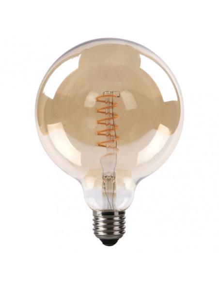 Bombilla Filamen.spiral Vert.globo 16x12,5d 4w  250 Lm E27 Ambar 2200k