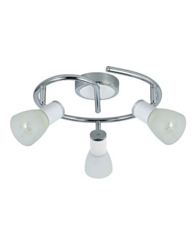 Plafon Cholo3xe14  Blanco/cromo 16x34x34 Cm