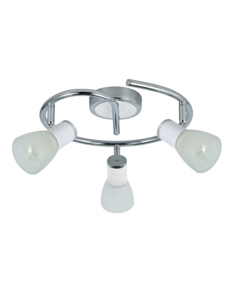 Plafon Cholo3xe14  Blanco/cromo 16x34x34 Cm