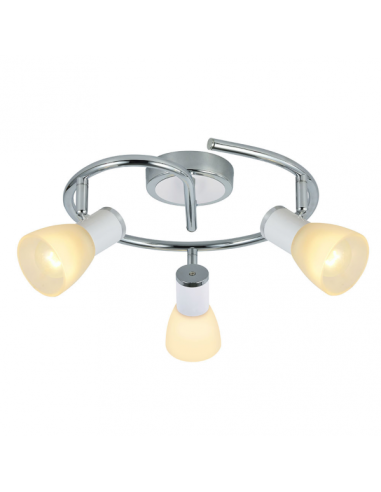 Plafon Cholo3xe14  Blanco/cromo 16x34x34 Cm