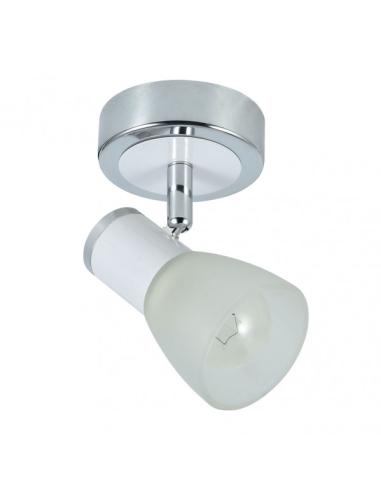 Foco Cholo 1xe14 Blanco/cromo 14x8,5x11,5 Cm