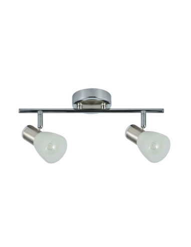 Regleta Cholo 2xe14 Cromo/niquel  16x36,5x10 Cm