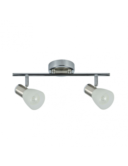 Regleta Cholo 2xe14 Cromo/niquel  16x36,5x10 Cm