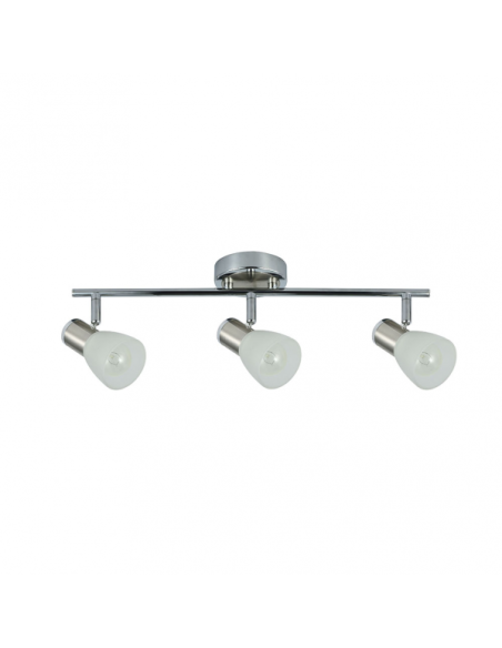 Regleta Cholo 3xe14 Cromo/niquel  16x48,5x10 Cm