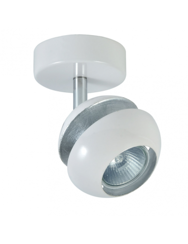 Foco Beethoven 1xgu10 Blanco/plata 14x13x8,5 Cm
