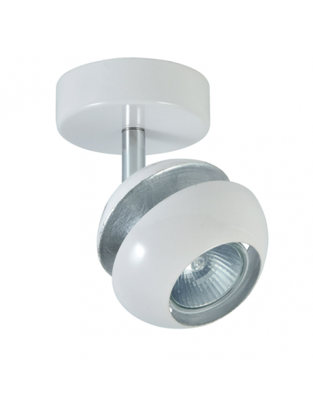 Foco Beethoven 1xgu10 Blanco/plata 14x13x8,5 Cm