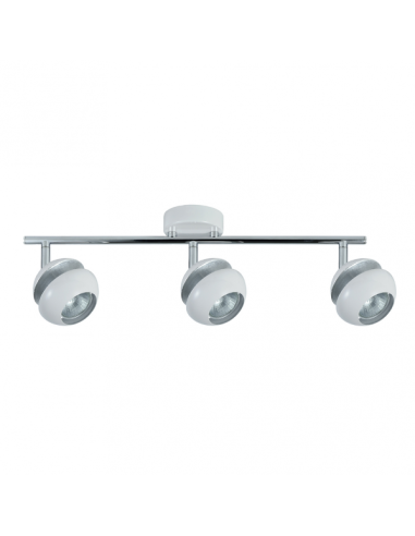 Regleta Beethoven 3xgu10 Blanco/plata 14x48,5x8,5 Cm