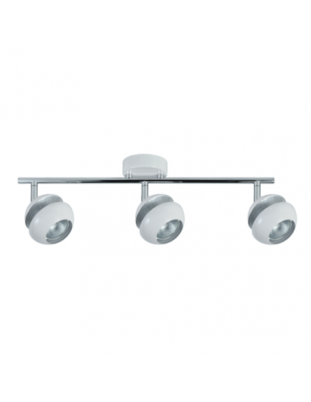 Regleta Beethoven 3xgu10 Blanco/plata 14x48,5x8,5 Cm