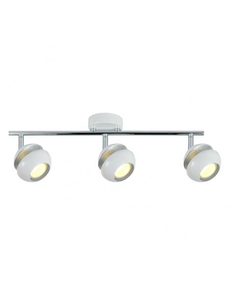 Regleta Beethoven 3xgu10 Blanco/plata 14x48,5x8,5 Cm