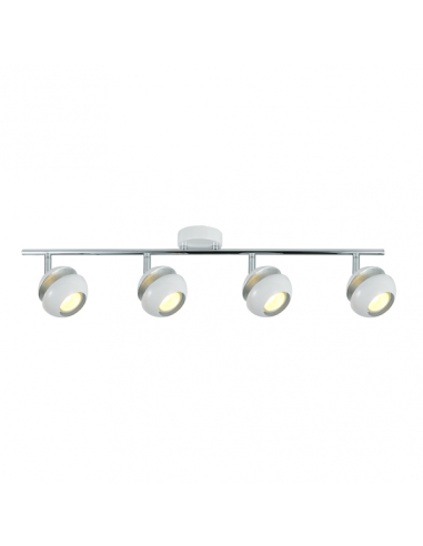 Regleta Beethoven 4xgu10 Blanco/plata  14x69,5x8,5 Cm