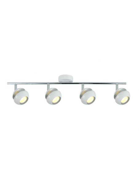 Regleta Beethoven 4xgu10 Blanco/plata  14x69,5x8,5 Cm