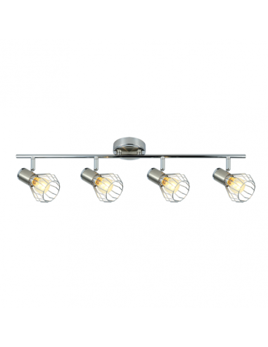 Regleta Mateo 4xe14 Cromo/niquel 15x69,5x8,5 Cm