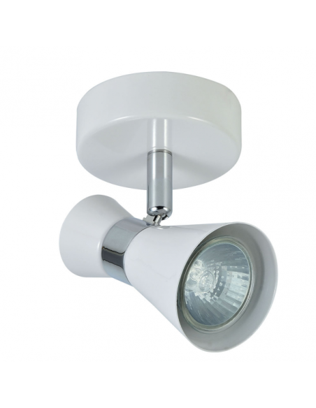 Foco Maximo 1xgu10 Blanco/cromo 15x12x8,5 Cm