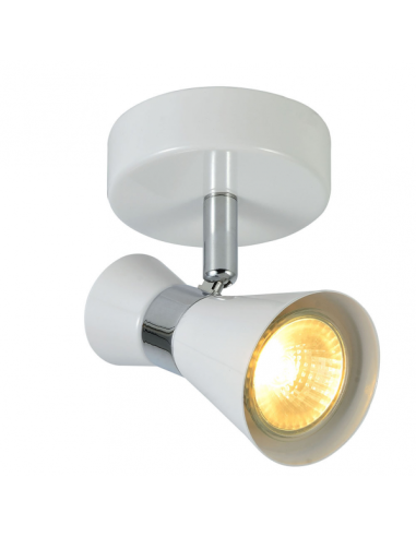Foco Maximo 1xgu10 Blanco/cromo 15x12x8,5 Cm