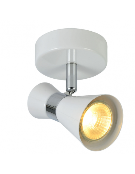 Foco Maximo 1xgu10 Blanco/cromo 15x12x8,5 Cm