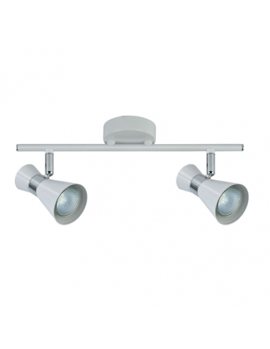 Regleta Maximo 2xgu10 Blanco/cromo 15x36,5x8,5 Cm
