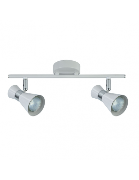 Regleta Maximo 2xgu10 Blanco/cromo 15x36,5x8,5 Cm