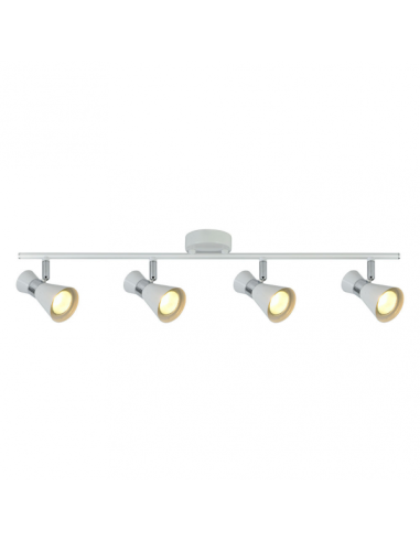 Regleta Maximo 4xgu10 Blanco/cromo 15x69,5x8,5 Cm