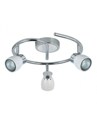 Plafon Chacho 3xgu10 Blanco 14x30x30 Cm