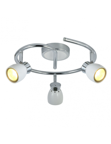 Plafon Chacho 3xgu10 Blanco 14x30x30 Cm